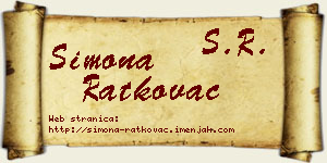 Simona Ratkovac vizit kartica